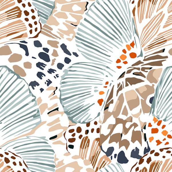 Butterfly wings beige green - small scale