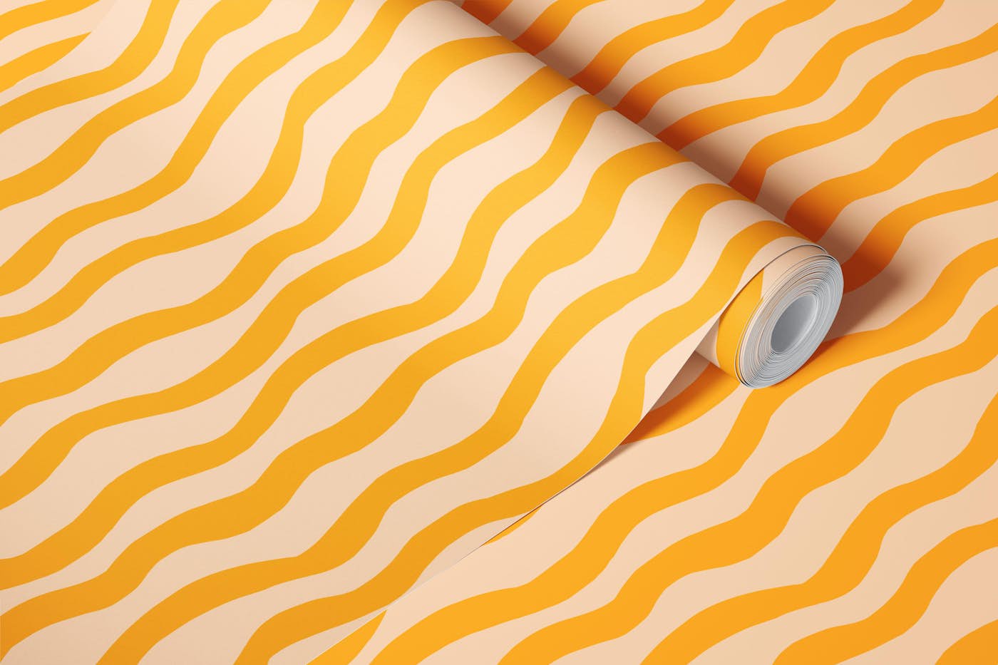 Golden Wave Vibes wallpaper roll