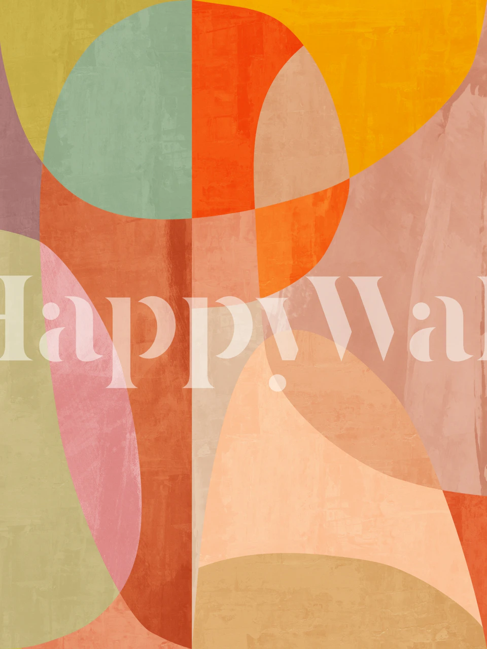 Colorful Shape Fusion wallpaper in a room