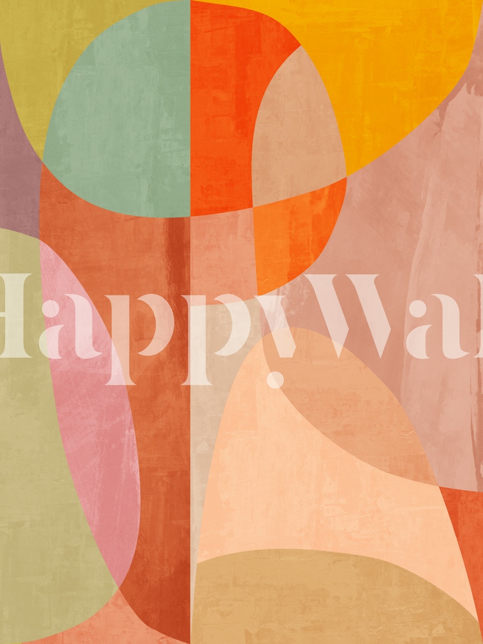 Colorful Shape Fusion wallpaper in a room