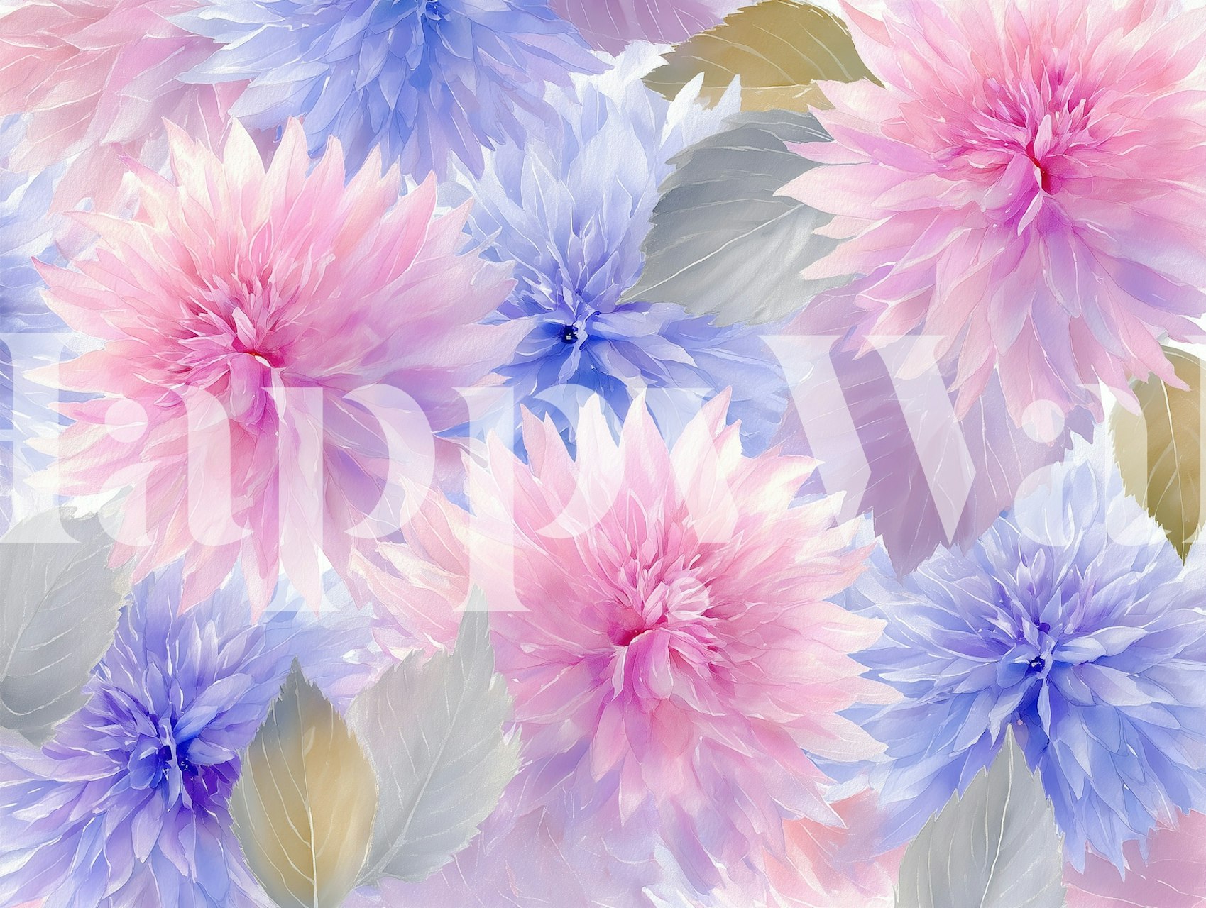 Blossoming Serenity tapeta kwiatowa w pokoju