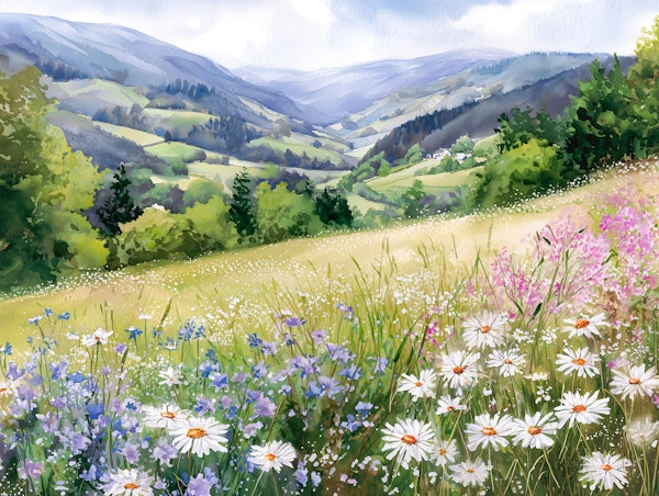 Springtime Meadow View