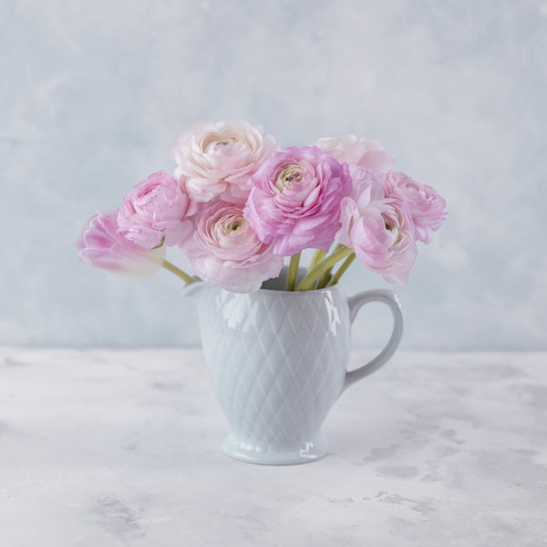 Pastel Blooms in Vase