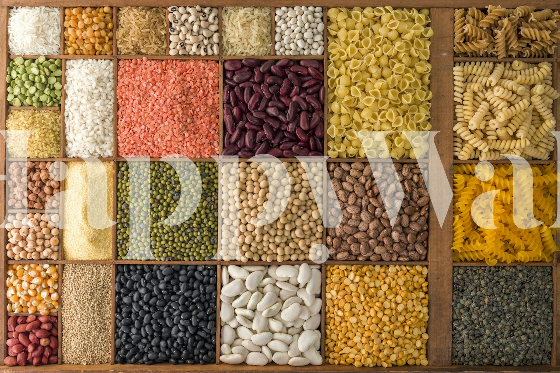 Gourmet pantry wallpaper design in a kitchen