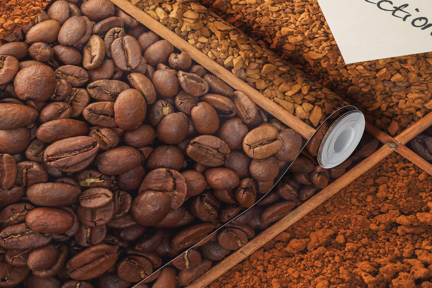 Rich Espresso Mosaic wallpaper roll