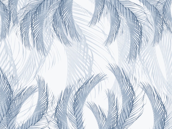 Soft Blue Feather Palm Bliss 1