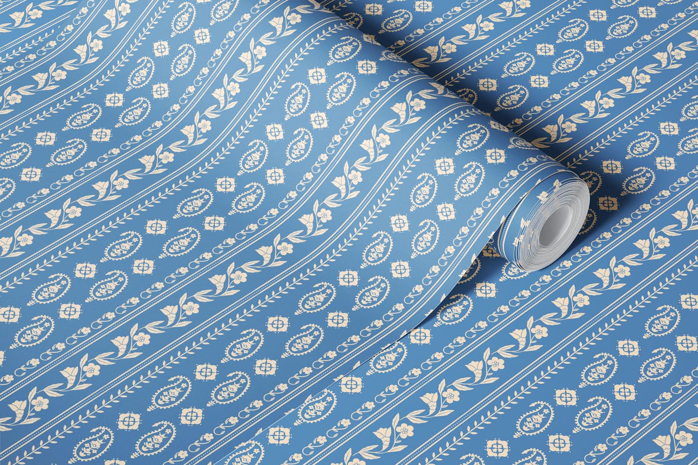 Blue Paisley Dream wallpaper roll