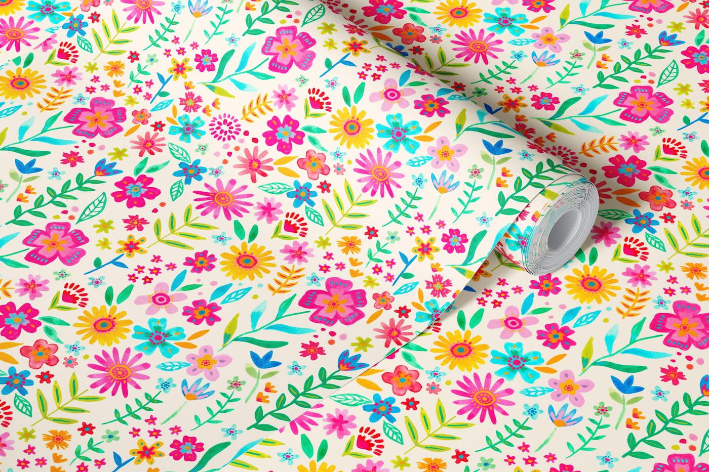 Colorful Bloom Abundance wallpaper roll