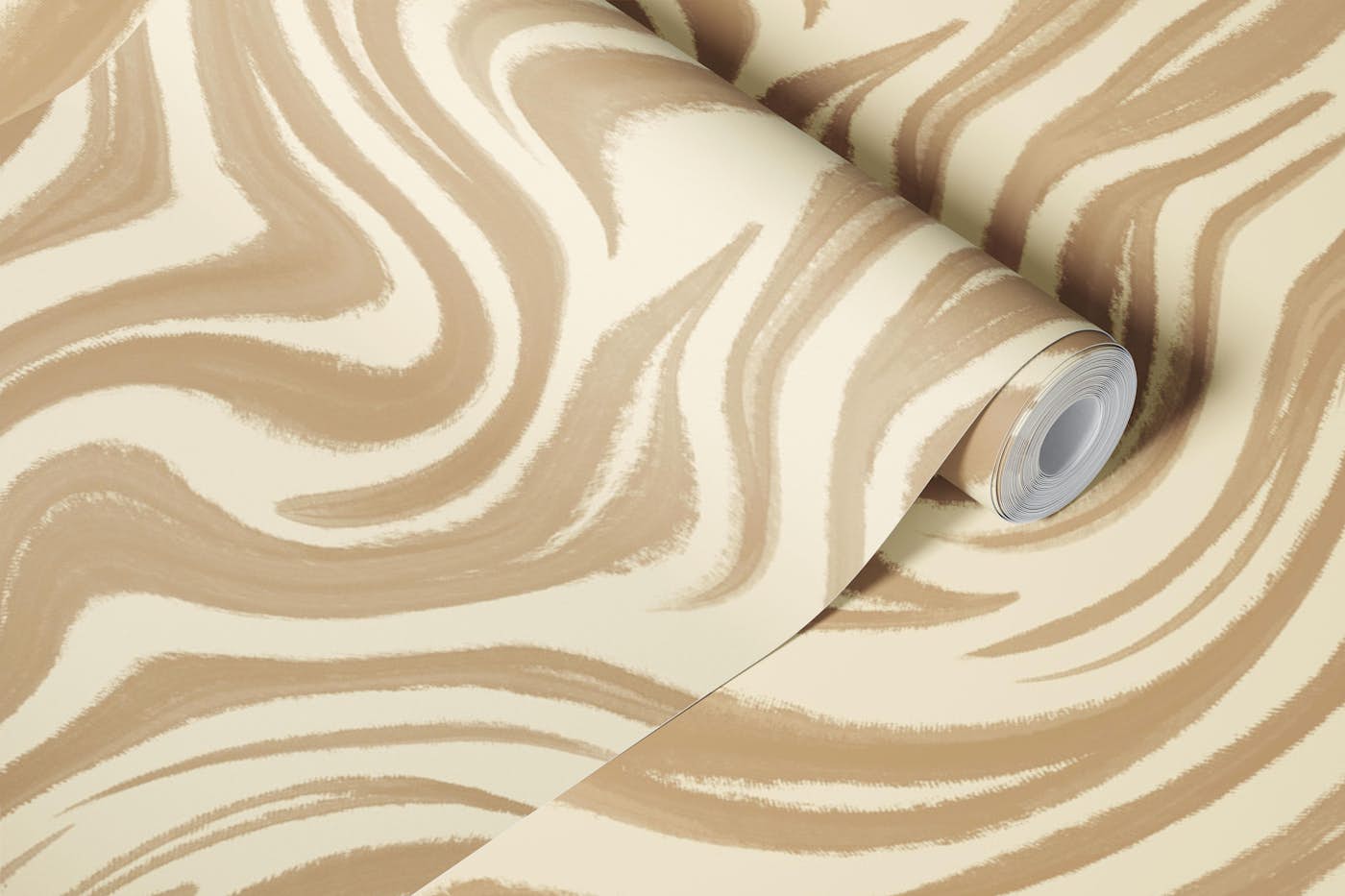 Earth Tones Liquid Tiger Stripes wallpaper roll