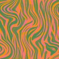 Bold Abstract Swirls Pink Orange Green Lines ταπετσαρία