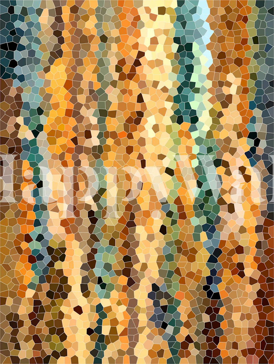 Autumn Mosaic Vibes wallpaper in a room
