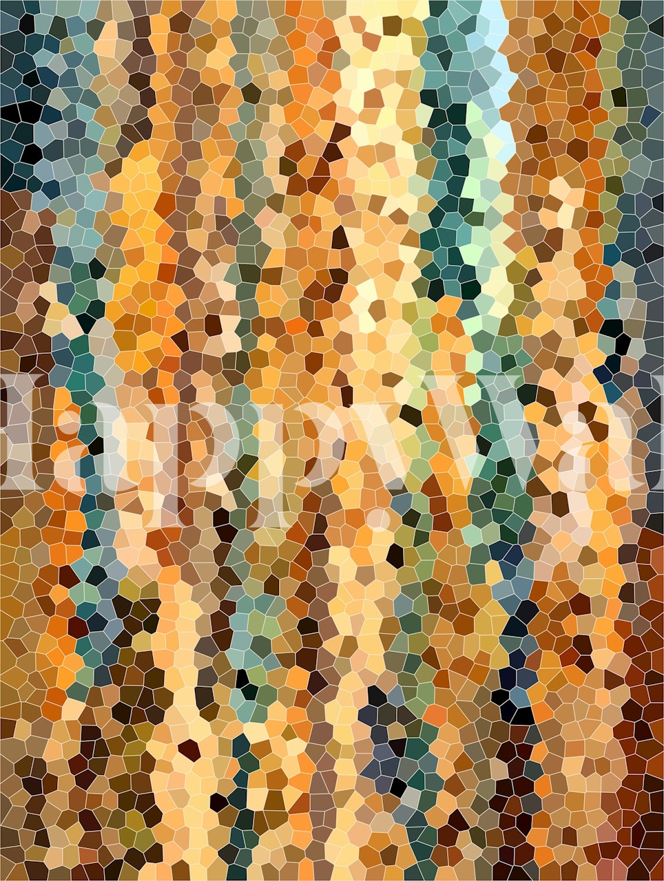 Autumn Mosaic Vibes wallpaper in a room