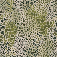 Animal pattern mix jungle green ταπετσαρία