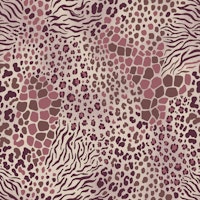 Animal pattern mix mauve plum wallpaper
