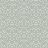 Elegant Linework Oak Leaves Light Sage wallpaper