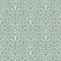 Elegant Linework Oak Leaves Sage ταπετσαρία