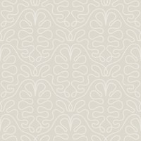 Elegant Linework Oak Leaves Beige wallpaper