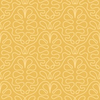 Elegant Linework Oak Leaves Yellow ταπετσαρία