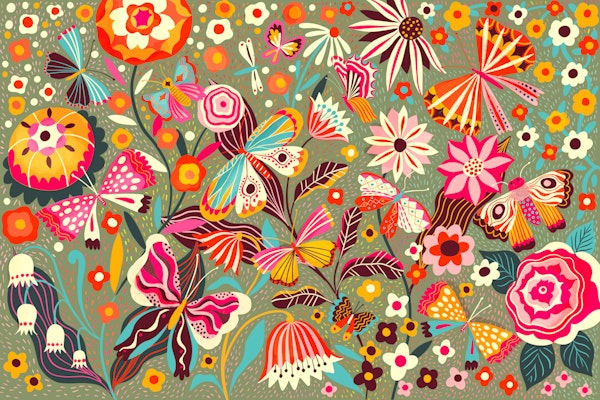 Butterfly garden fantasy