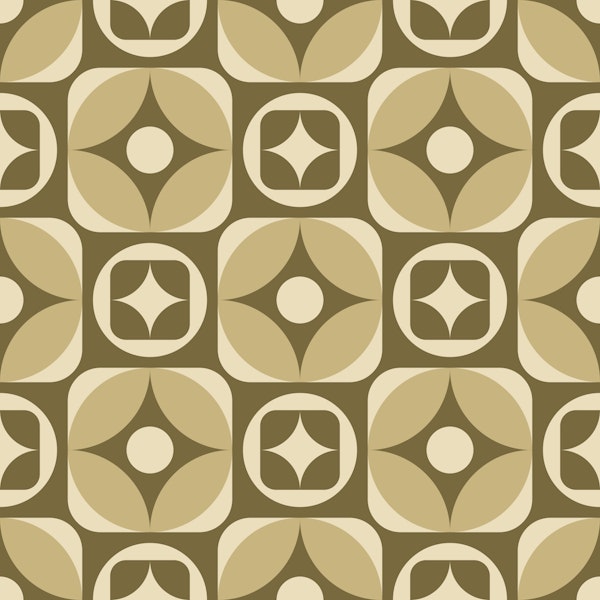 60s-70s retro geometric shapes brown