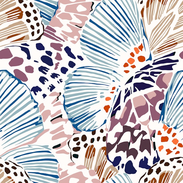 Butterfly wings - purple blue - medium scale