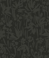 Bold Brushstroke Flowers Black papiers peint