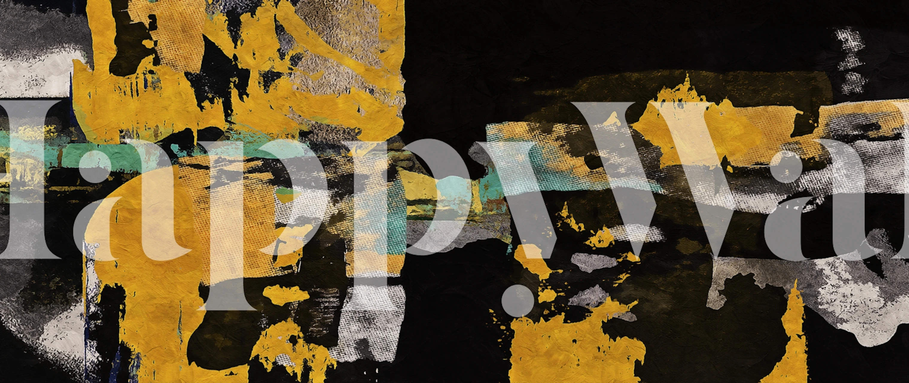 Diseño de papel tapiz abstracto audaz urban yellow