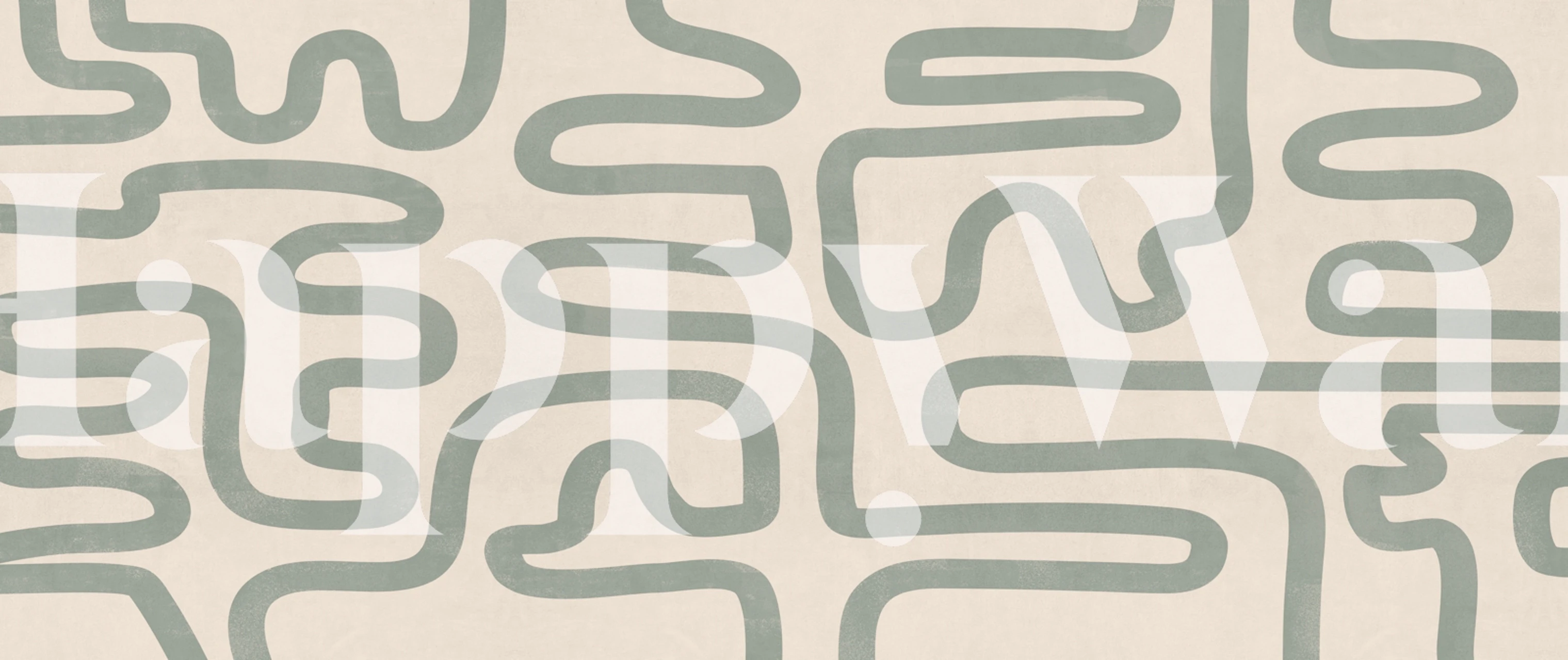 Papel pintado Abstract Maze Design en una habitación