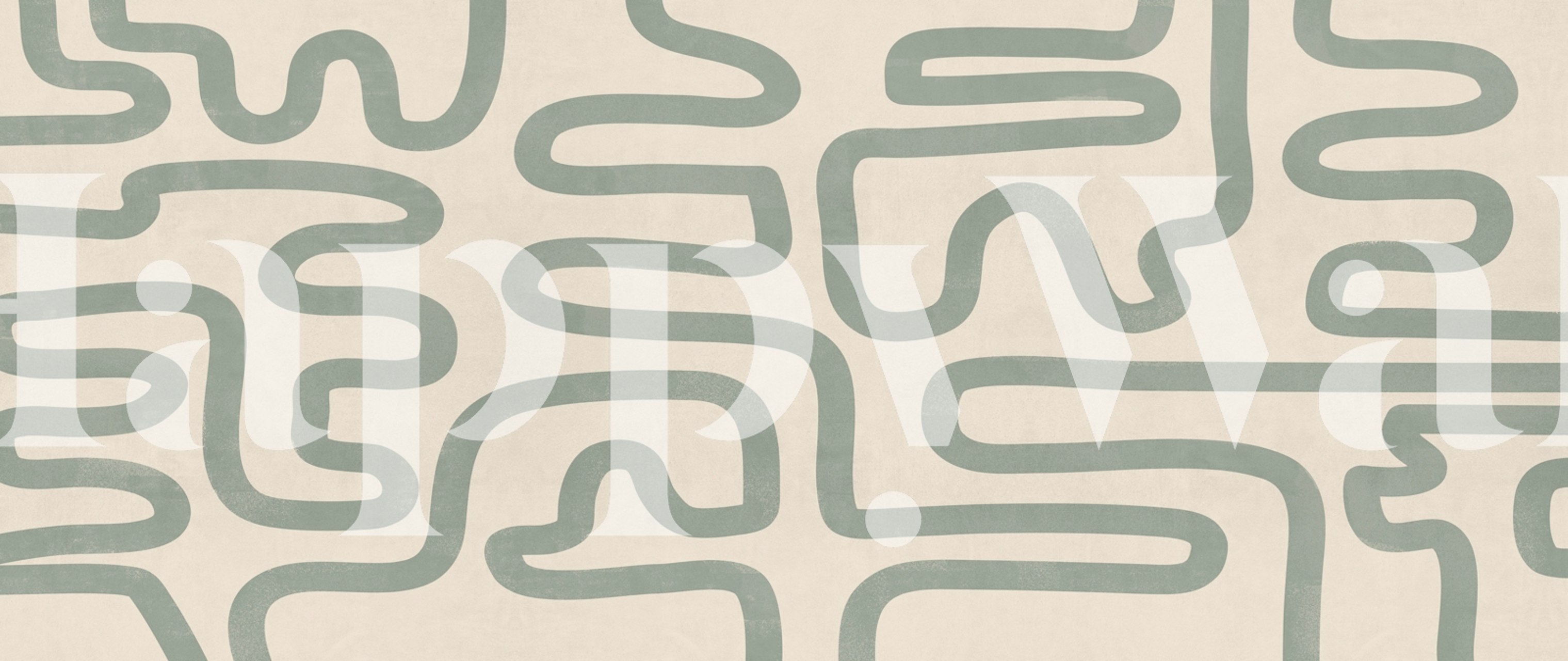 Carta da parati Abstract Maze Design in una stanza