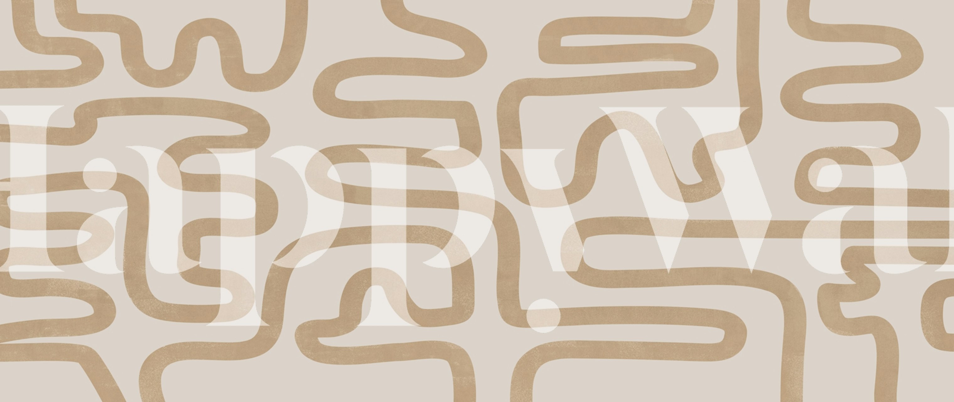 Abstract Calm Design Tapete in einem Raum