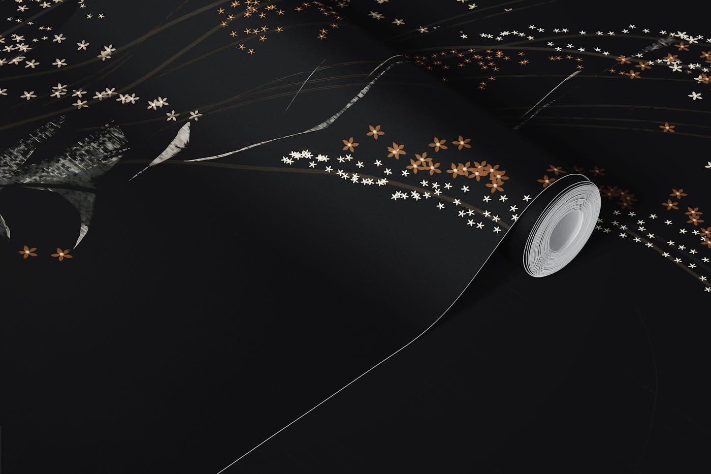 Mystical Night Blossoms wallpaper roll