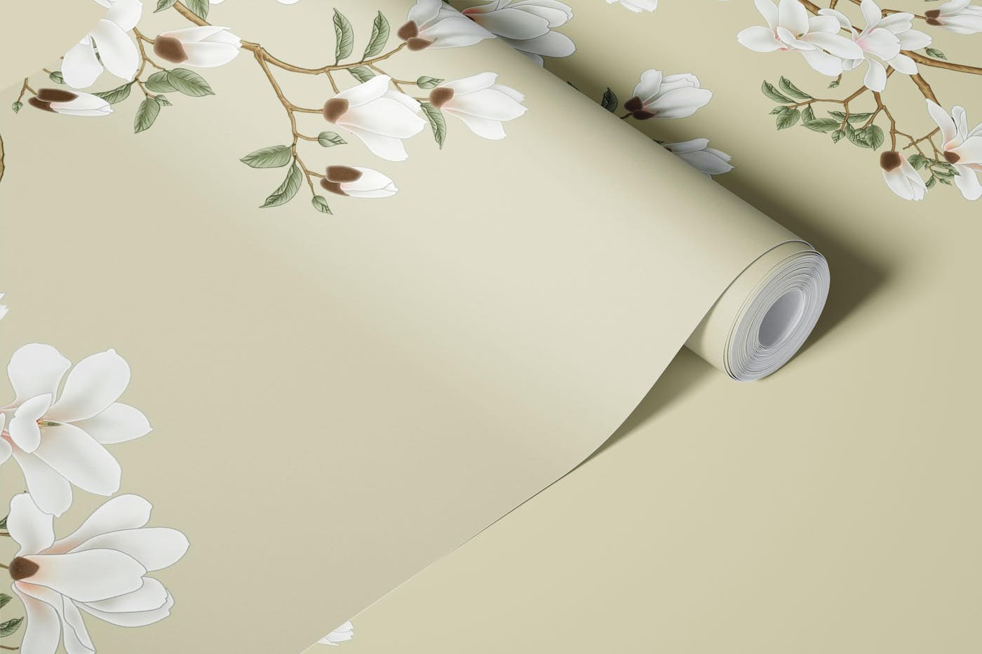 Charming Floral Scene wallpaper roll