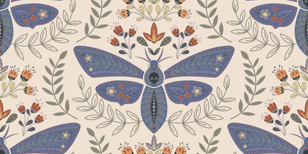 Deaths Head Moth - Cottagecore Palette