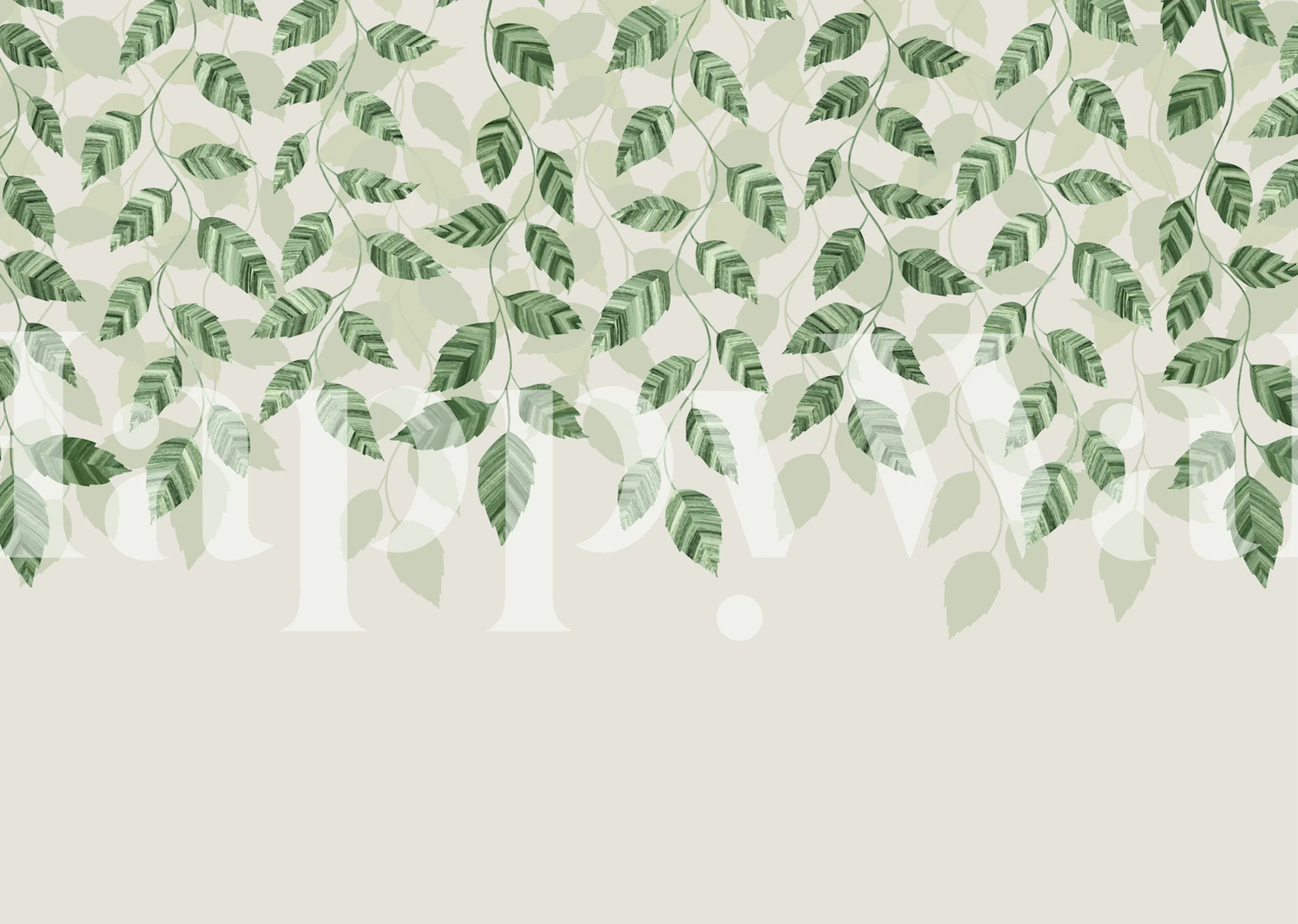 Foliage Serenity wallpaper in a room