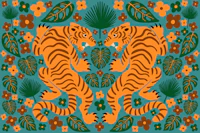 Otomi Cool Tigers - Bright tapet