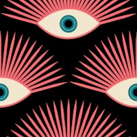 Art Deco Evil Eye wallpaper