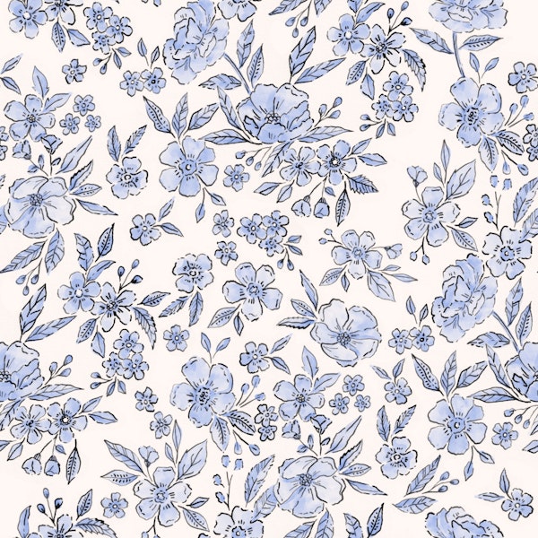Blue Floral Harmony