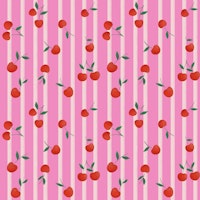 Pink Cherry Stripes wallpaper