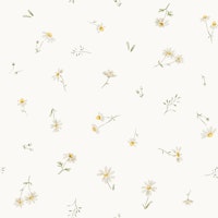 Delicate Daisy Blooms In Off White wallpaper
