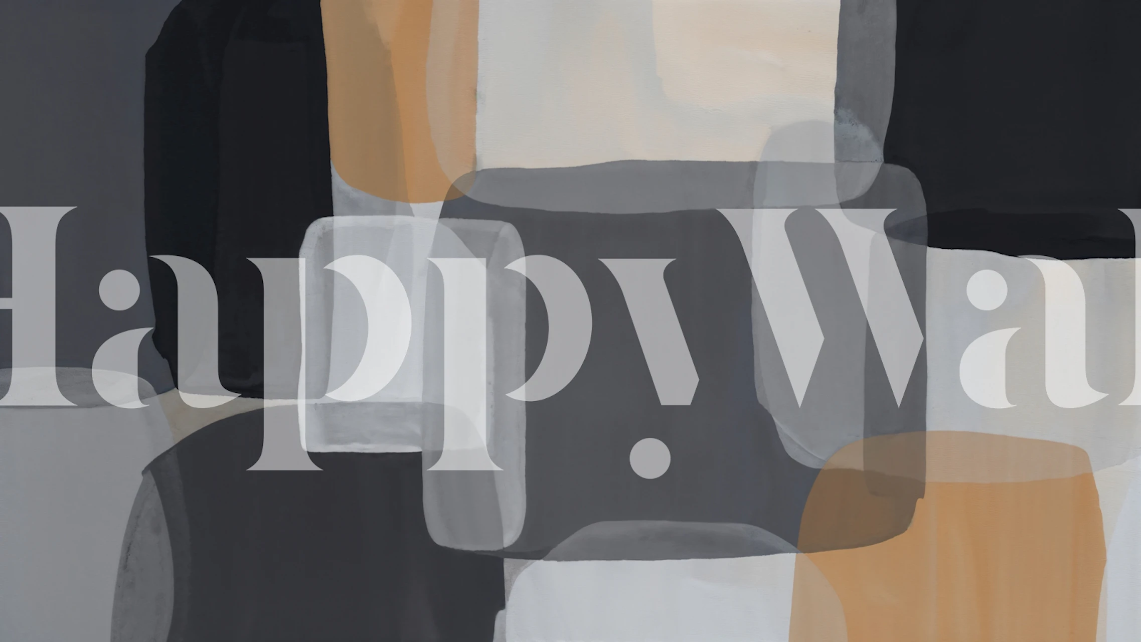 Neutral block shapes in gray, beige, and white wallpaper