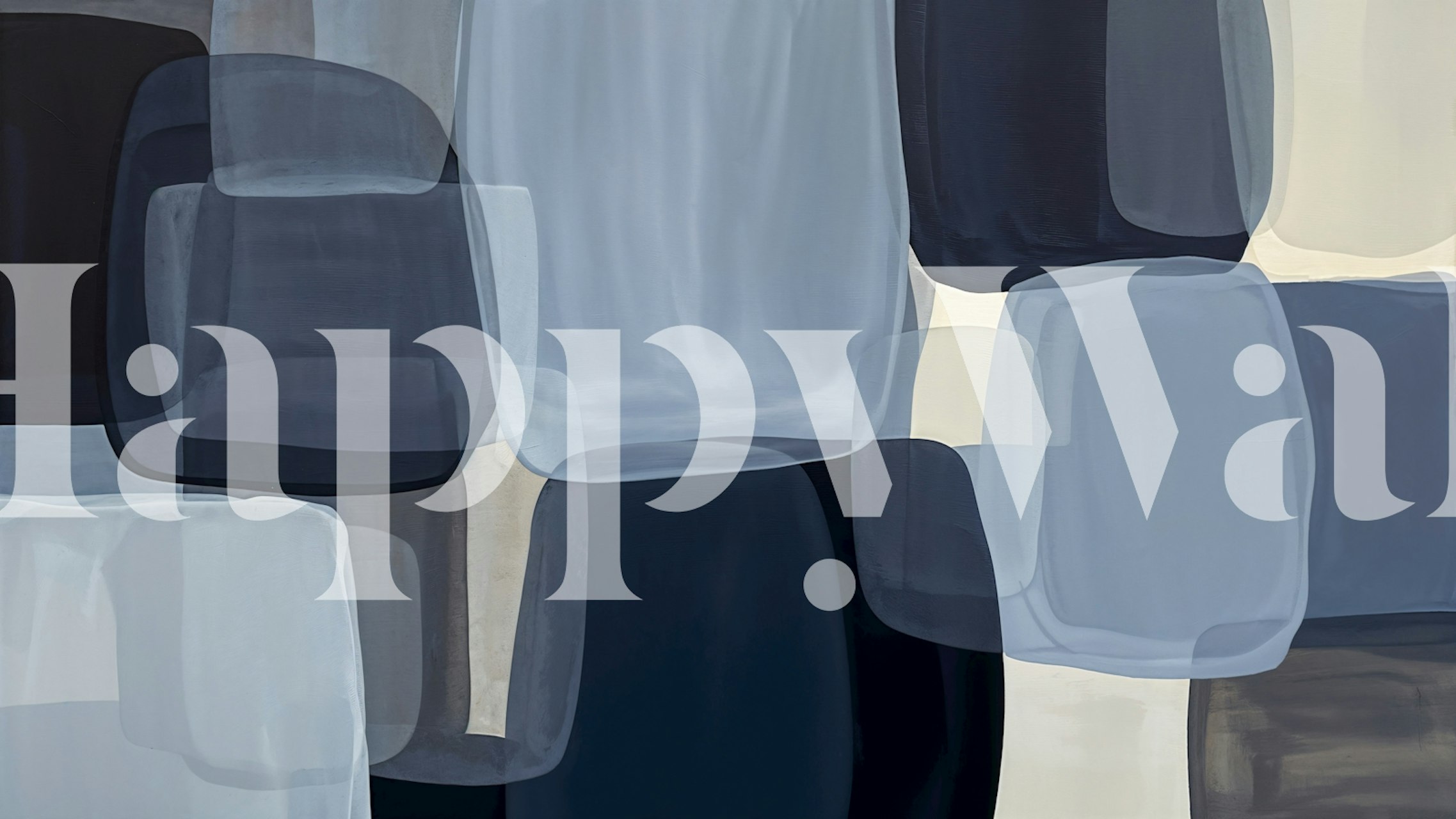 Modern Blue Abstract tapet i et rum