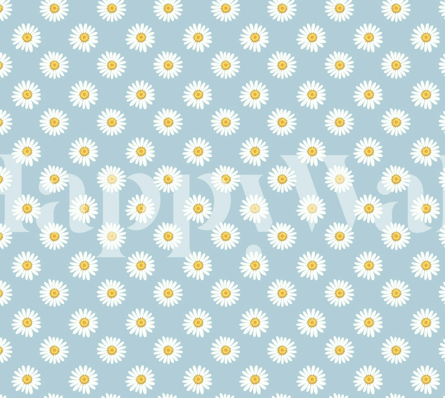 Ανα wallpaper λουλουδιών Daisy Meadow Blue σε ένα δωμάτιο