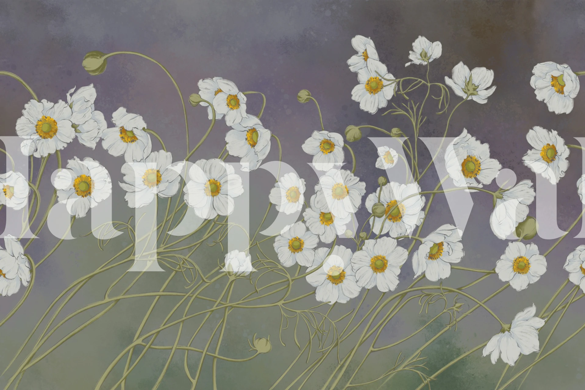 Carta da parati floreale Pastel Harmony 2 in una stanza