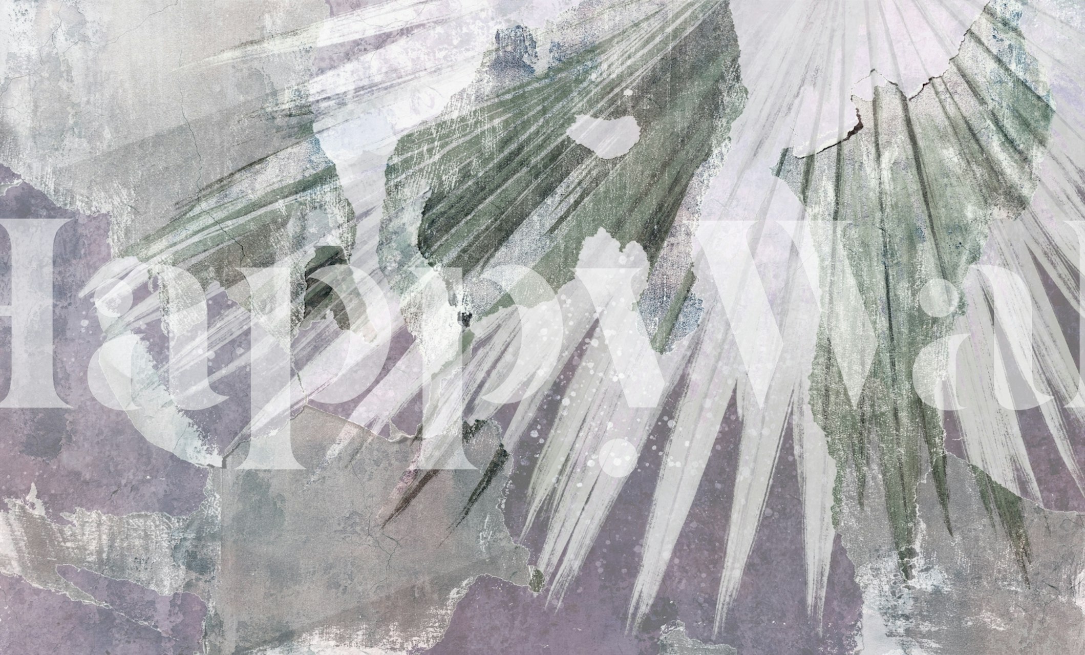 Abstract tropics 9 wallpaper in a room