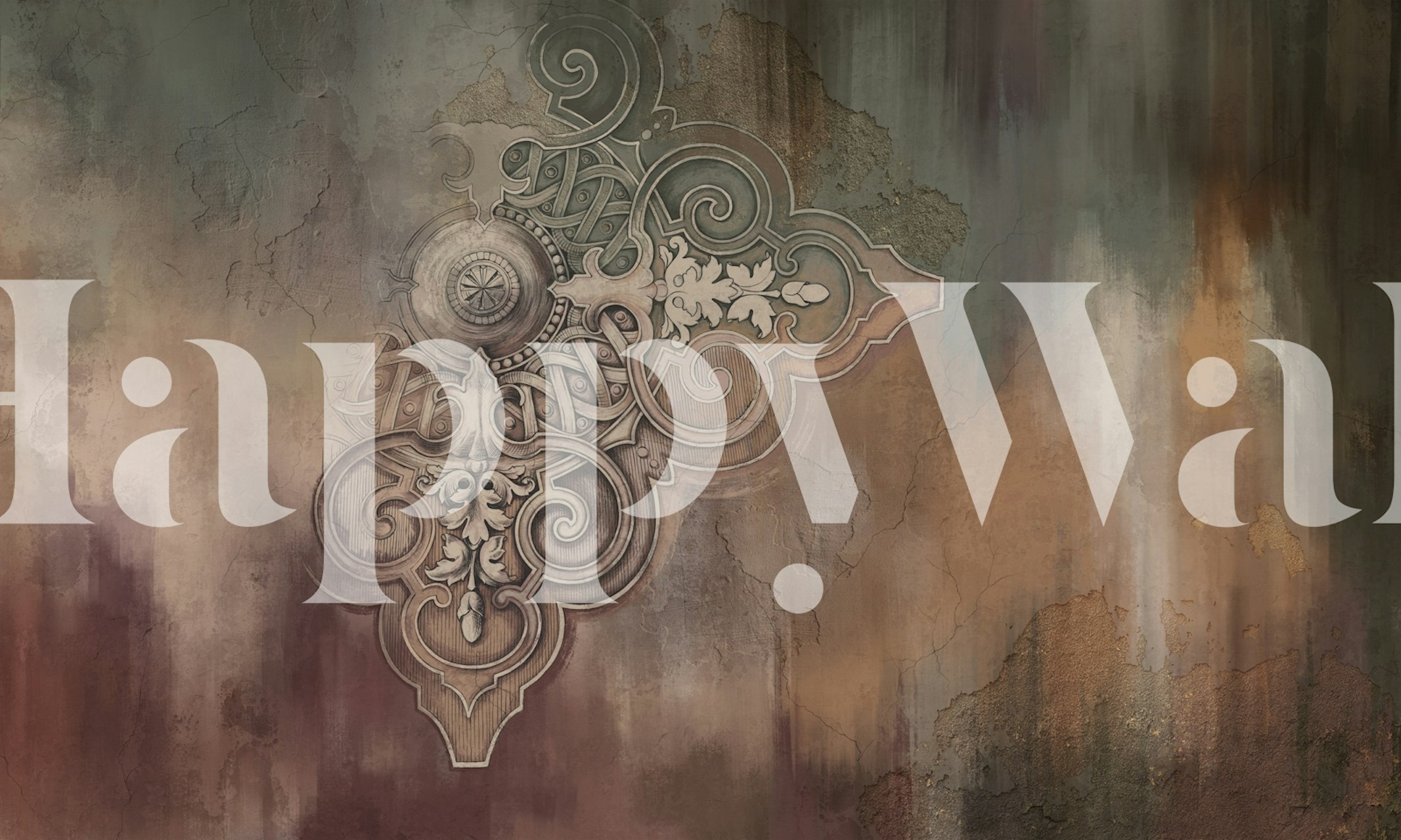 Arabesque behang weergegeven in een kamer