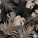 Tropical Jungle Night Leaves 8 - Repeating