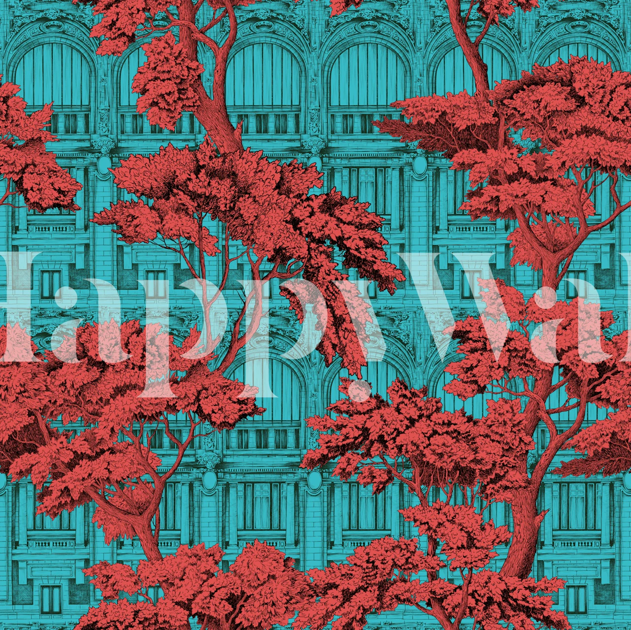 Design della carta da parati Architectural Forest 12