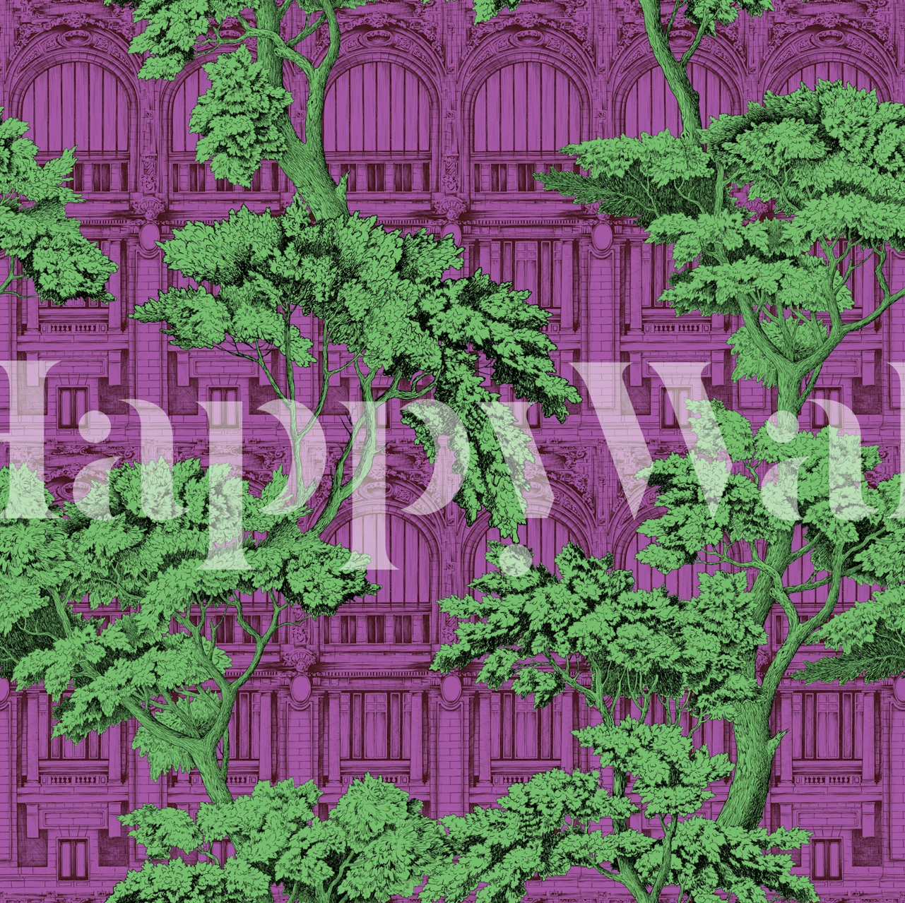 Architectural Forest 9 wallpaper in a room