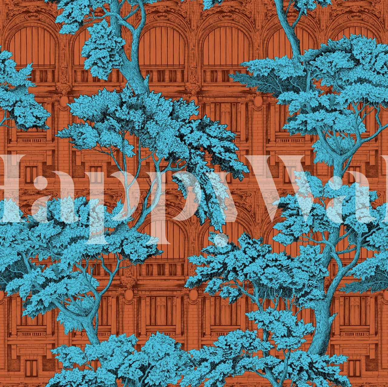 Architectural Forest 7 wallpaper in a room