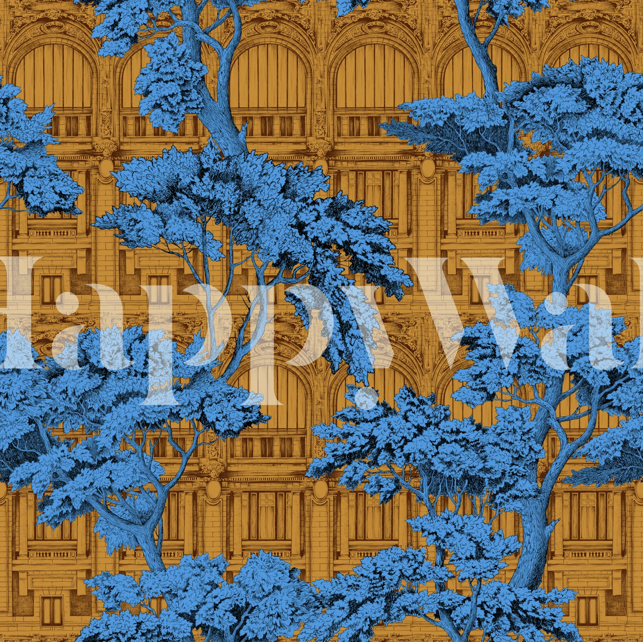 Architectural Forest 6 wallpaper in a room